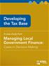 Developing the Tax Base, Managing Local Government Finance: Cases in Decision Making