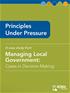 Principles Under Pressure, Managing Local Government: Cases in Decision Making