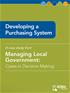 Developing a Purchasing System, Managing Local Government: Cases in Decision Making