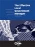 The Effective Local Government Manager, 3rd Edition