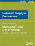Unknown Taxpayer Preferences, Managing Local Government: Cases in Decision Making