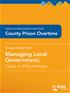 County Prison Overtime, Managing Local Government: Cases in Effectiveness
