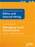 Ethics and Internal Hiring, Managing Local Government: Cases in Effectiveness