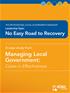 No Easy Road to Recovery, Managing Local Government: Cases in Effectiveness