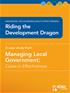 Riding the Development Dragon, Managing Local Government: Cases in Effectiveness