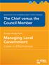The Chief versus the Council Member, Managing Local Government: Cases in Effectiveness