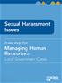 Sexual Harassment Issues, Managing Human Resources: Local Government Cases