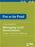 Fire or be Fired, Managing Local Government: Cases in Decision Making